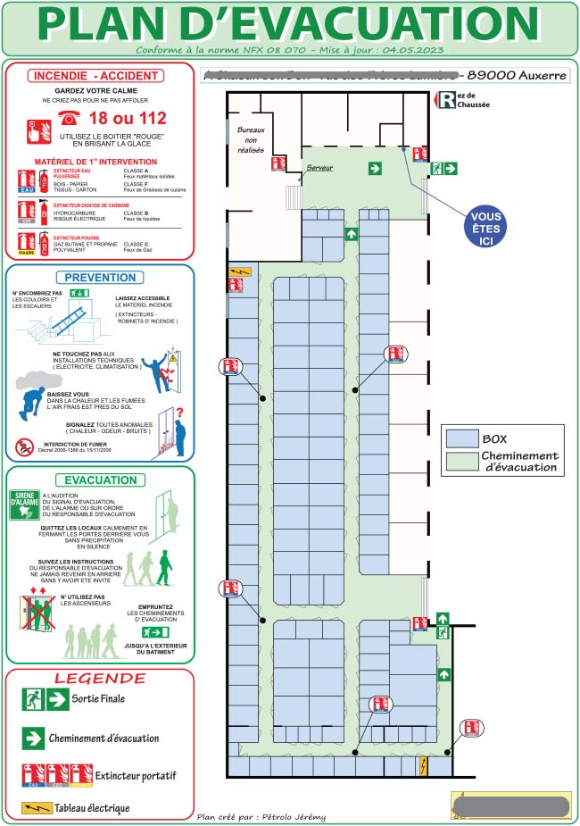 Plan D vacuation BAT EL CONCEPT
