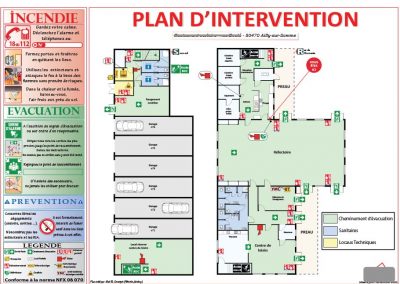 Plan d'intervention - Restaurant scolaire - 80470 Ailly Sur Somme